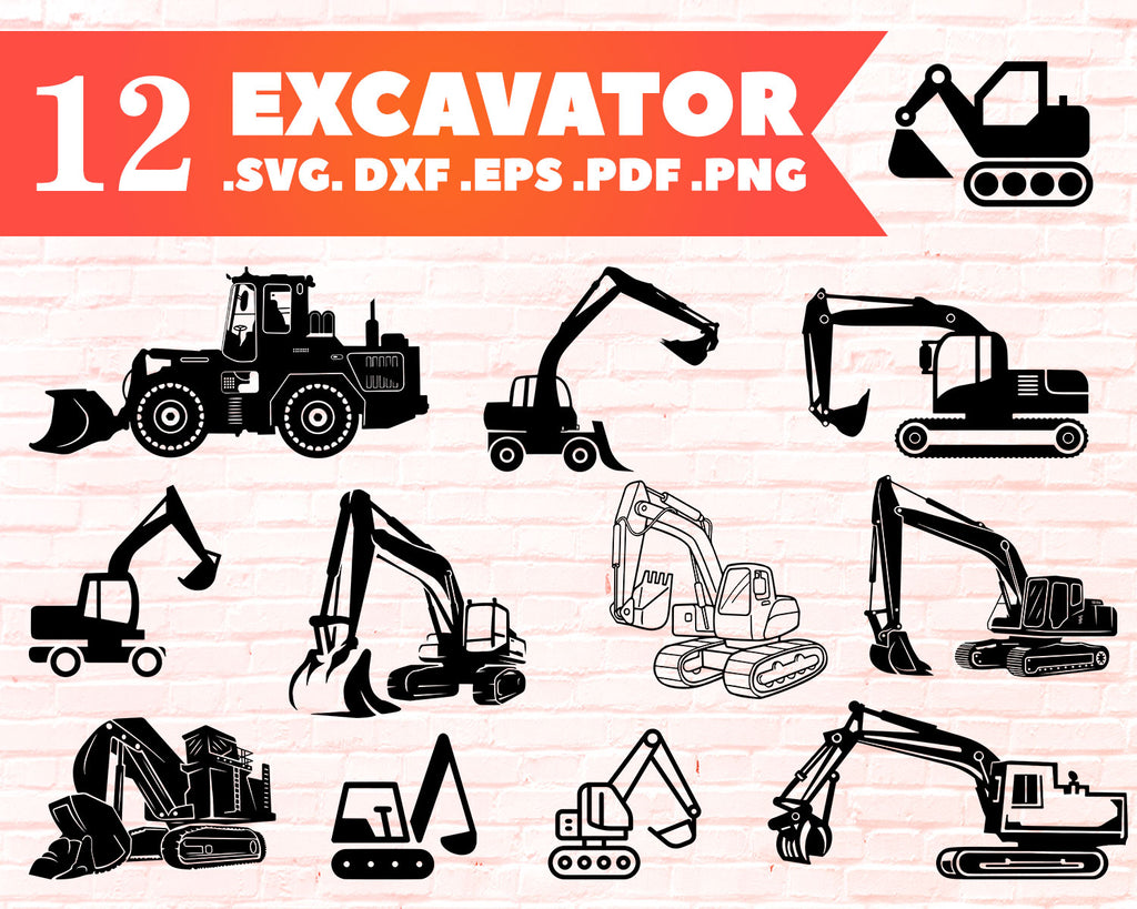 Download Excavator Svg Heavy Equipment Excavator Clipart Excavator Files For Clipartic