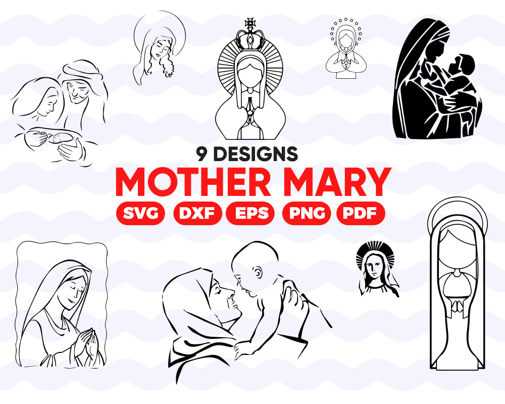 Download Mother Mary Svg Mother Mary Vector Catholic Svg Virgin Mary Svg Mo Clipartic