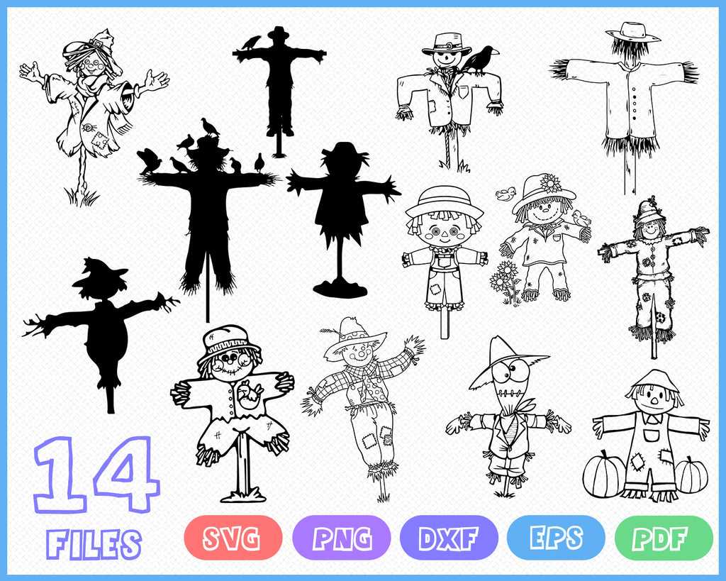 Scarecrow Svg Scarecrow Bundle Scarecrow Svg Scarecrow Clipart Cut Clipartic