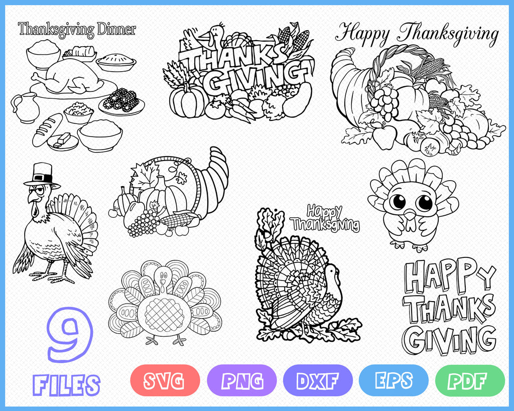Download Thanksgiving Svg Vector Bundle Svg Dxf Eps Png Files For Cameo And Clipartic PSD Mockup Templates