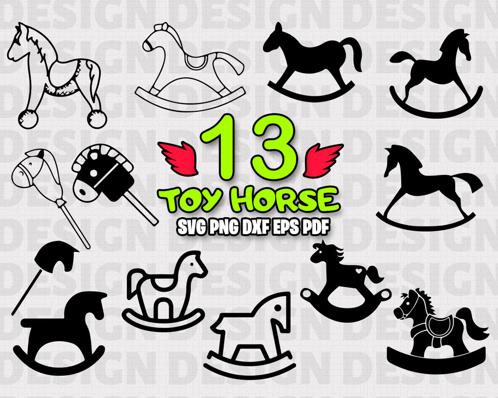 Download Toy Horse Svg Bundle Rocking Horse Vector Rocking Horse Clipart Cut Clipartic