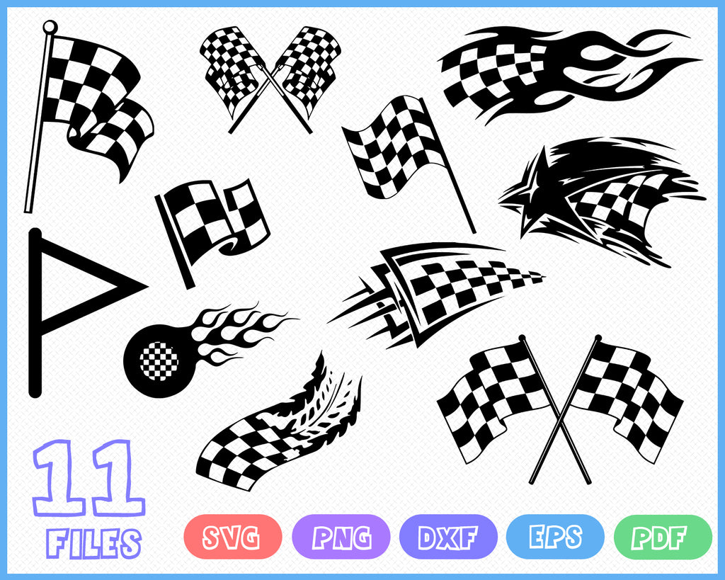 download race car checkered flag