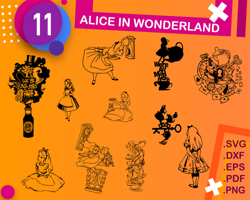 Alice In Wonderland Svg Alice In Wonderland Silhouette Alice In Wond Clipartic