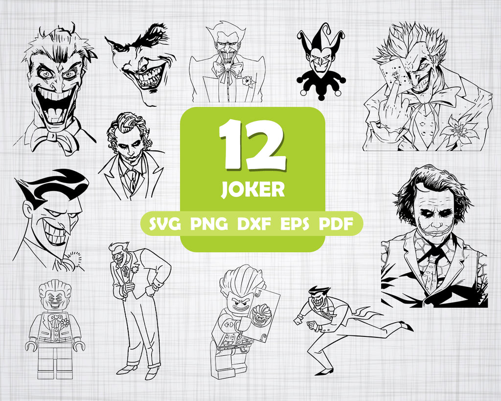 Joker Svg Joker Batman Svg Suicide Squad Svg Joker Silohiuette Jo Clipartic