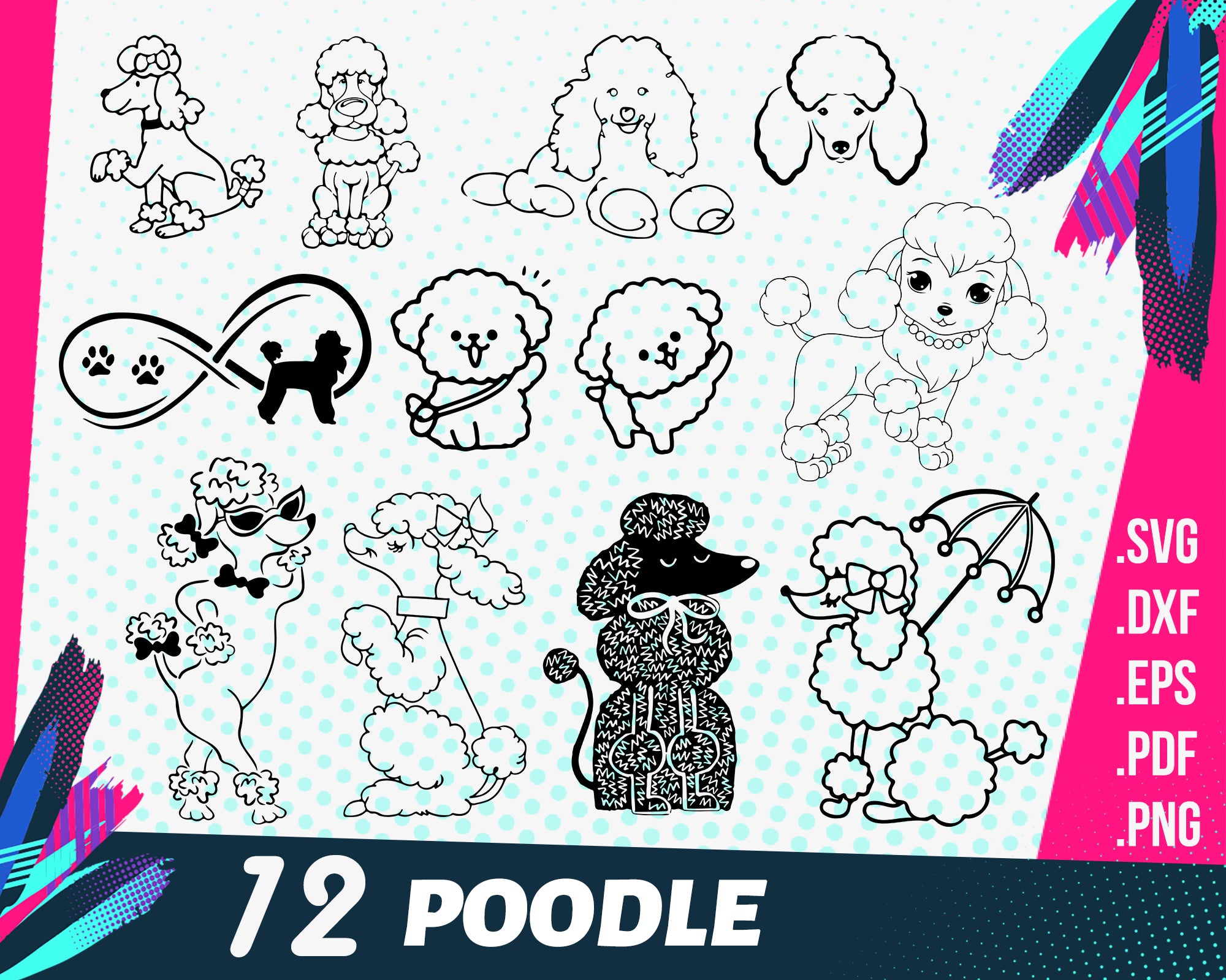 Download Poodle Svg Poodle Clipart Poodle Silhouette Poodle Poodle Cut File Clipartic