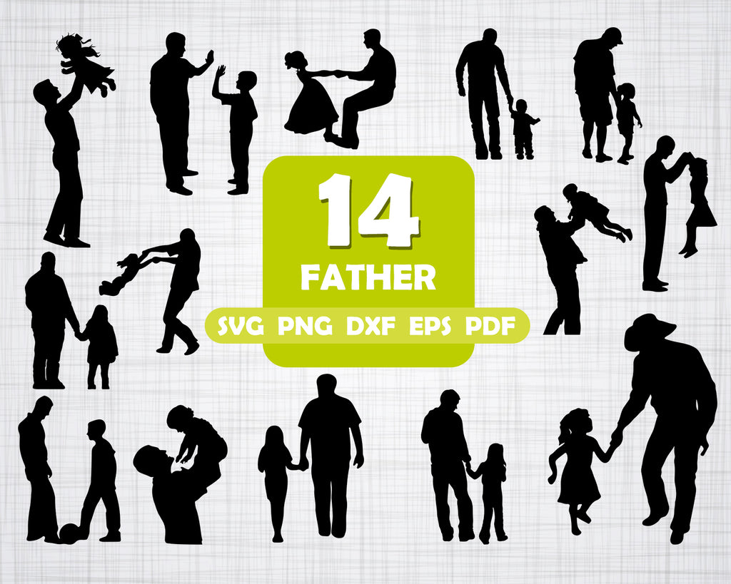 Father Svg Father And Son Svg Dxf Png Father And Son Vector Father Clipartic