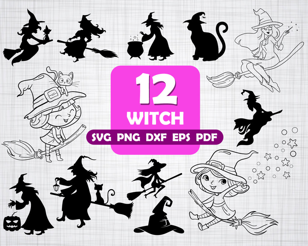 Download Witch Svg Witch Silhouette Halloween Clipart Witch Clipart Hallowe Clipartic