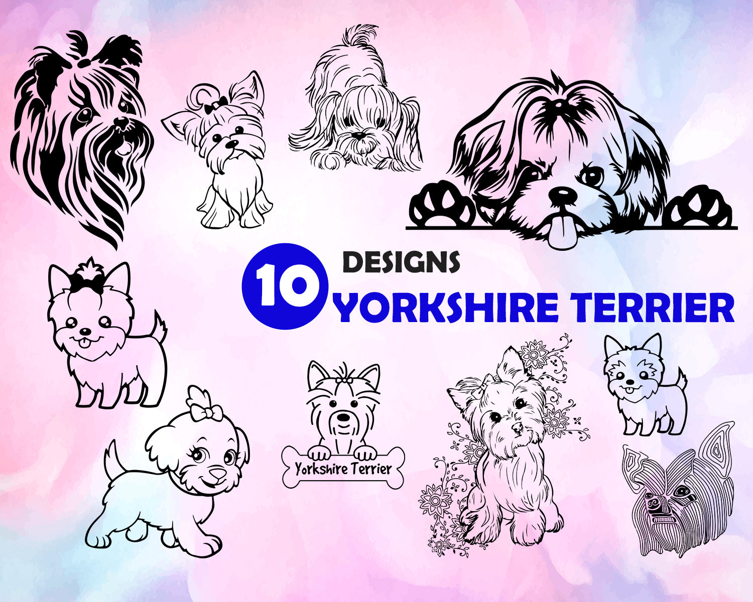 Download Yorkshire Terrier Svg Yorkie Svg Dog Svg Dog Clipart Yorkshire Svg Clipartic