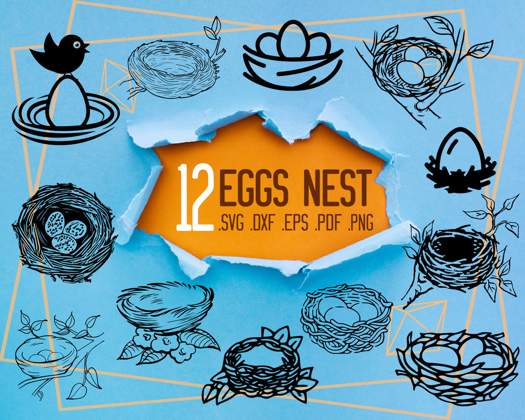 Download Eggs Nest Svg Farm Fresh Organic Eggs Nest Cute Fun Quirky Hand Drawn Clipartic