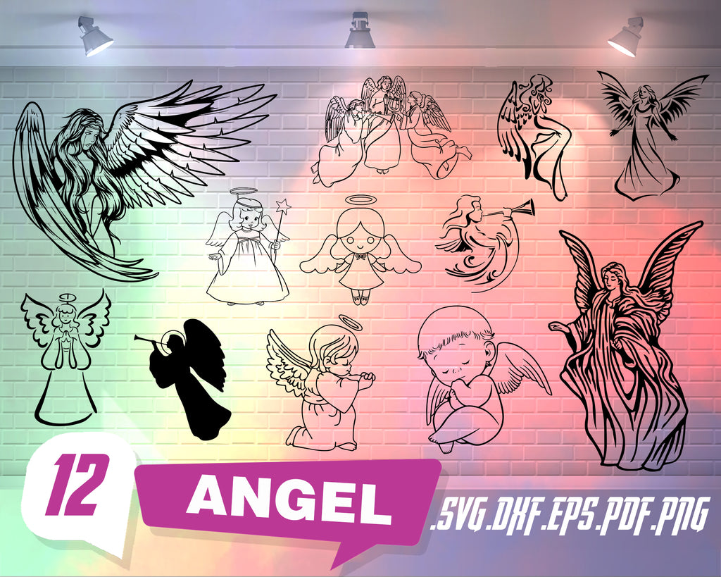 Download Angel Svg File Christmas Angel Svg Png Eps Dxf Files Angel Clipar Clipartic