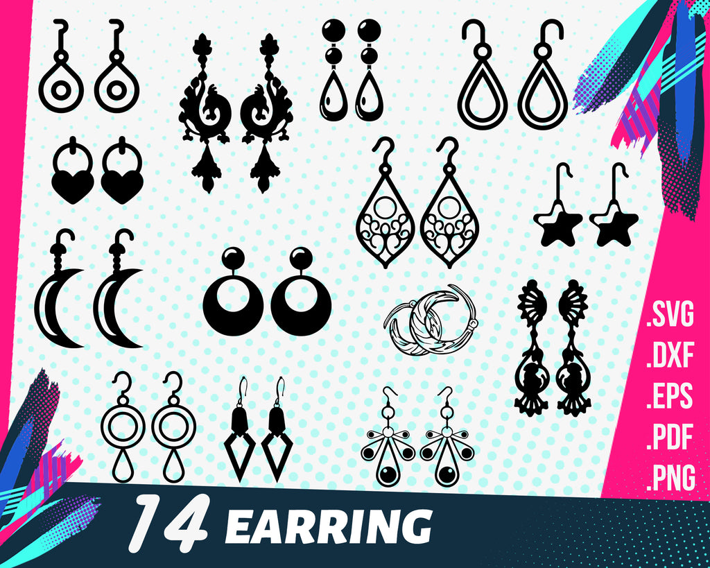 Earring Svg Geometric Earrings Svg Earrings Svg Earrings Bundle Svg Clipartic