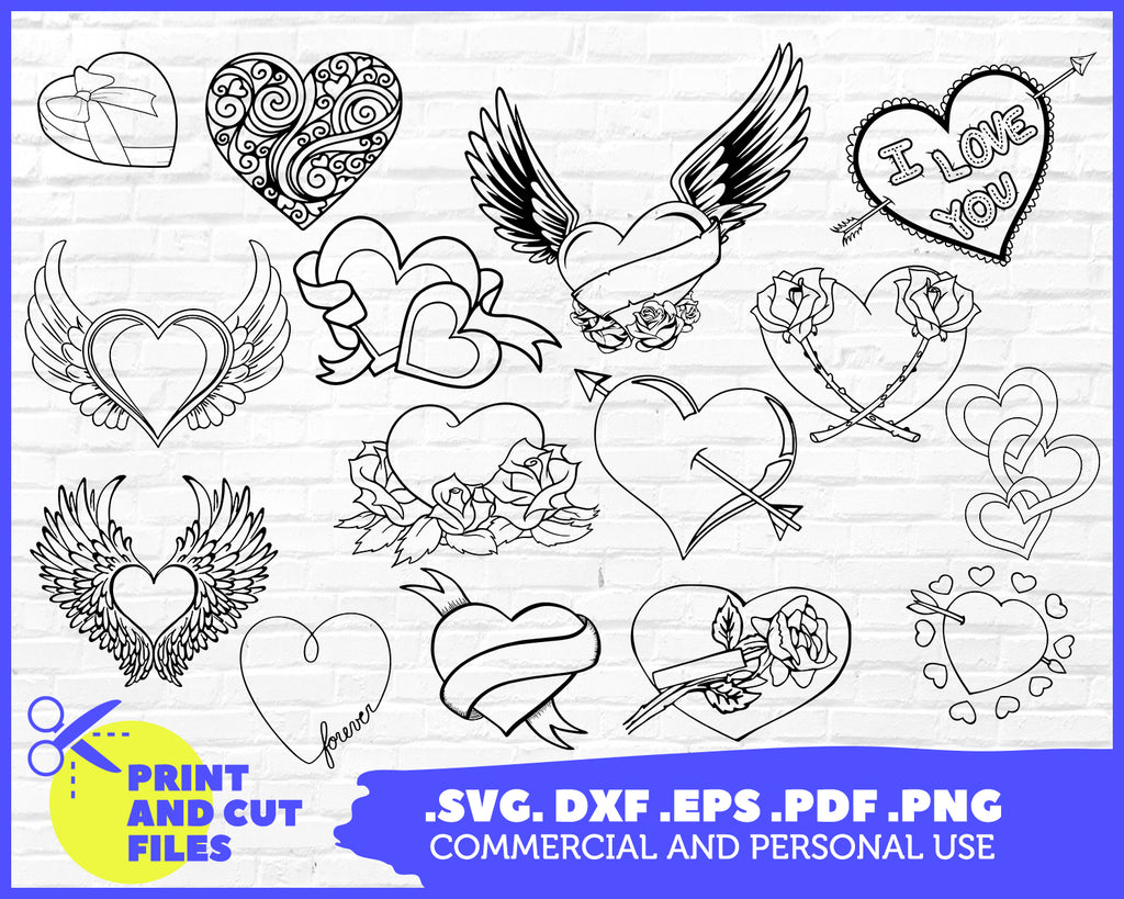 Download Heart Svg File Instant Download For Cricut Or Silhouette Heart Symbo Clipartic