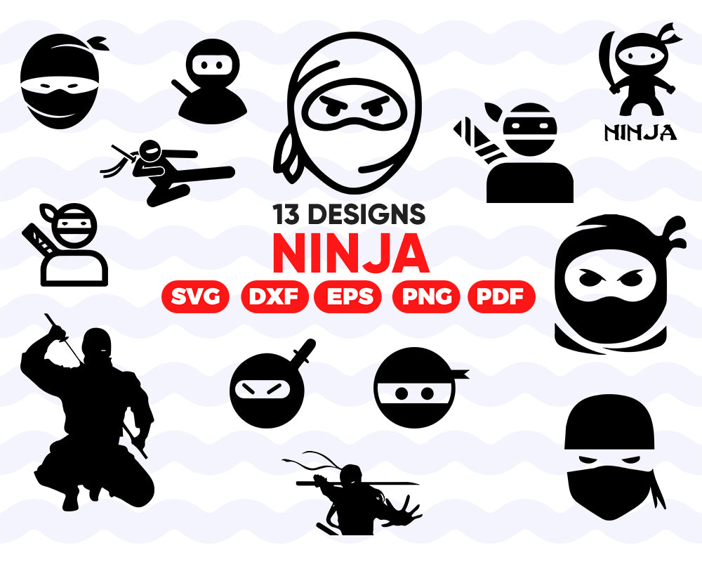 Download Ninja Svg Bundle Ninja Svg File For Cricut Chinese Star Design Eleme Clipartic