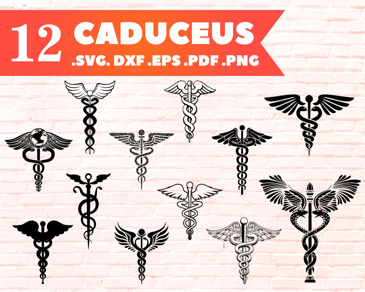 Download Caduceus svg, Caduceus vector, Medical Symbol Clipart ...