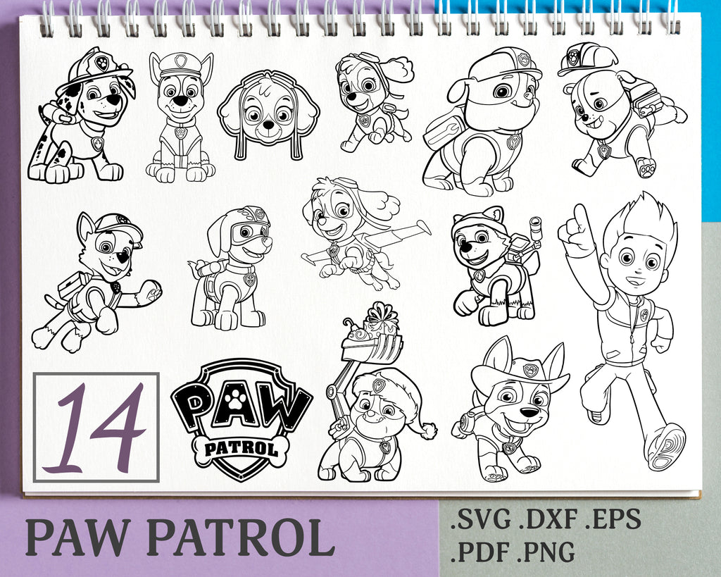 Download Paw Patrol Svg Animals Paw Patrol Svg Layered Skye Svg Chase Svg E Clipartic