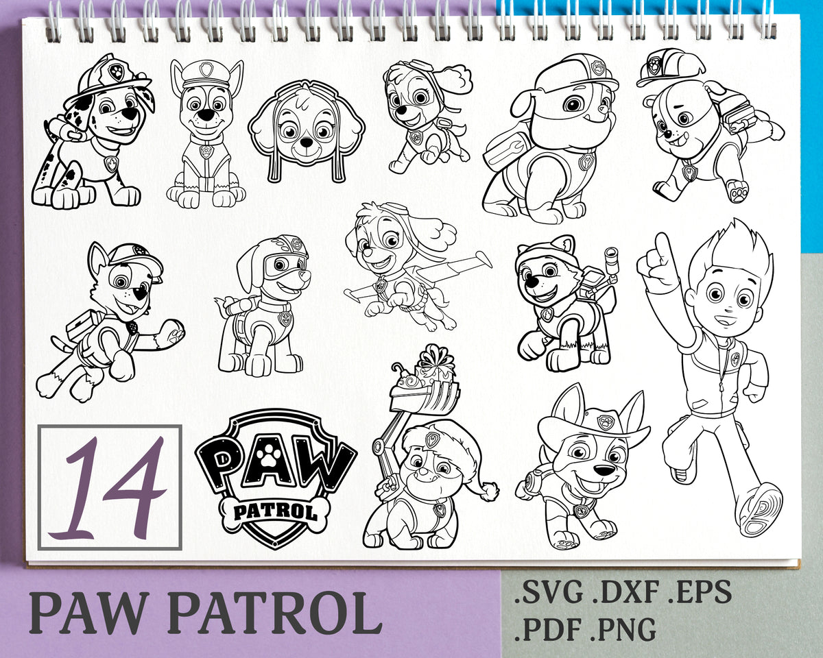 Paw Patrol svg, animals,Paw Patrol SVG Layered, Skye Svg, Chase Svg, E