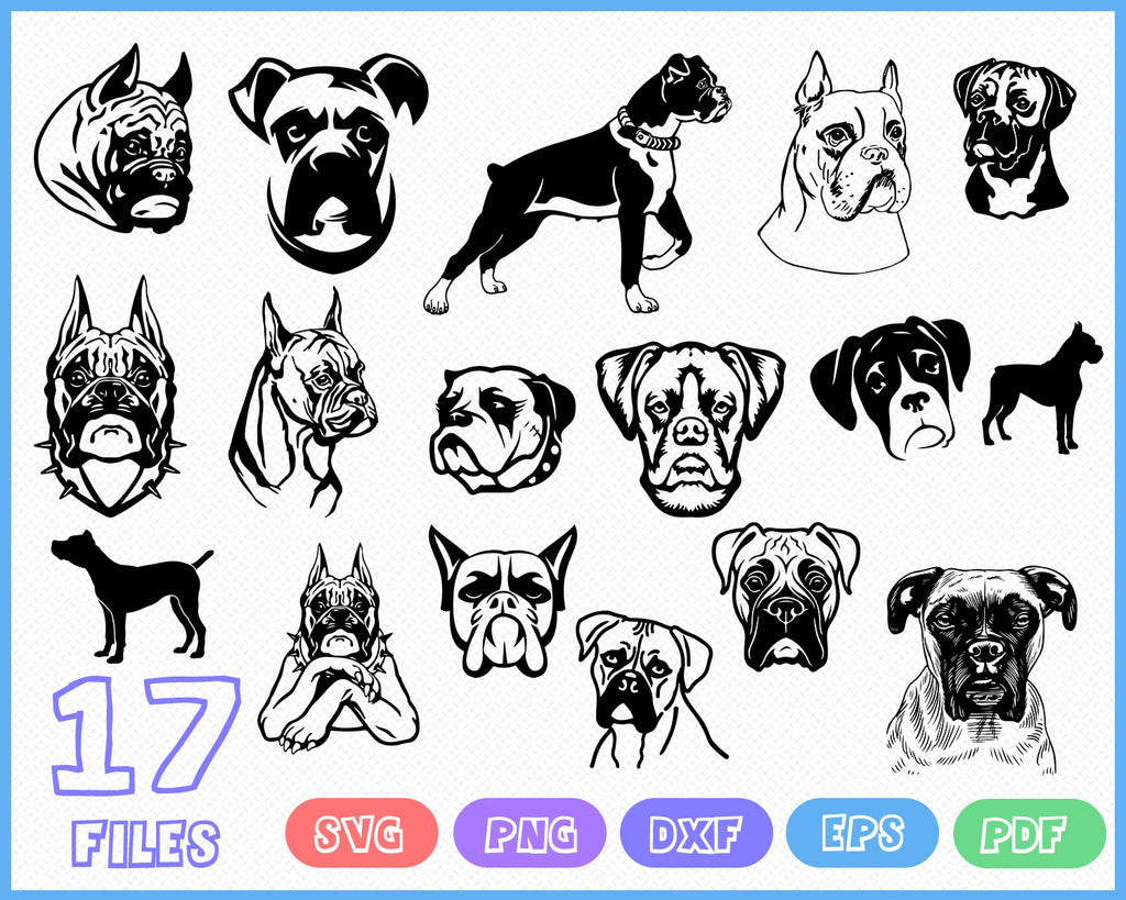 Download Boxer Dog Svg Animals Dog Cut File For Silhouette Cutting Template Clipartic