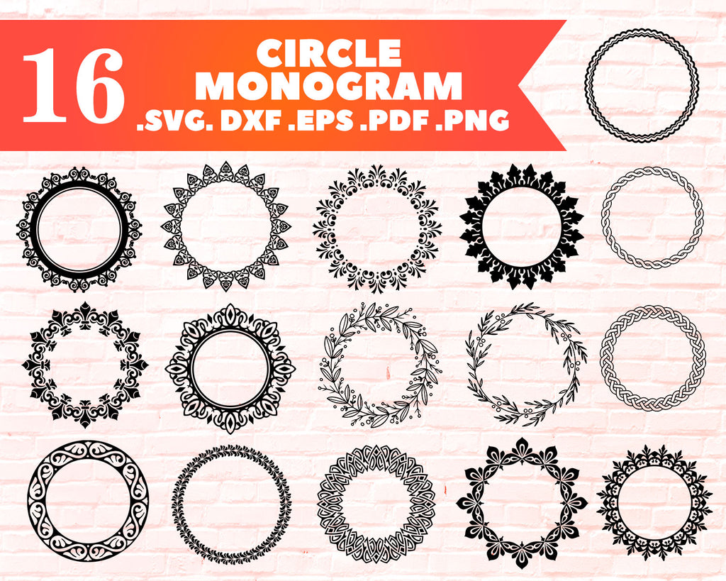 Download Circle monogram svg, circle svg, circle frame svg, circle monogram svg - Clipartic