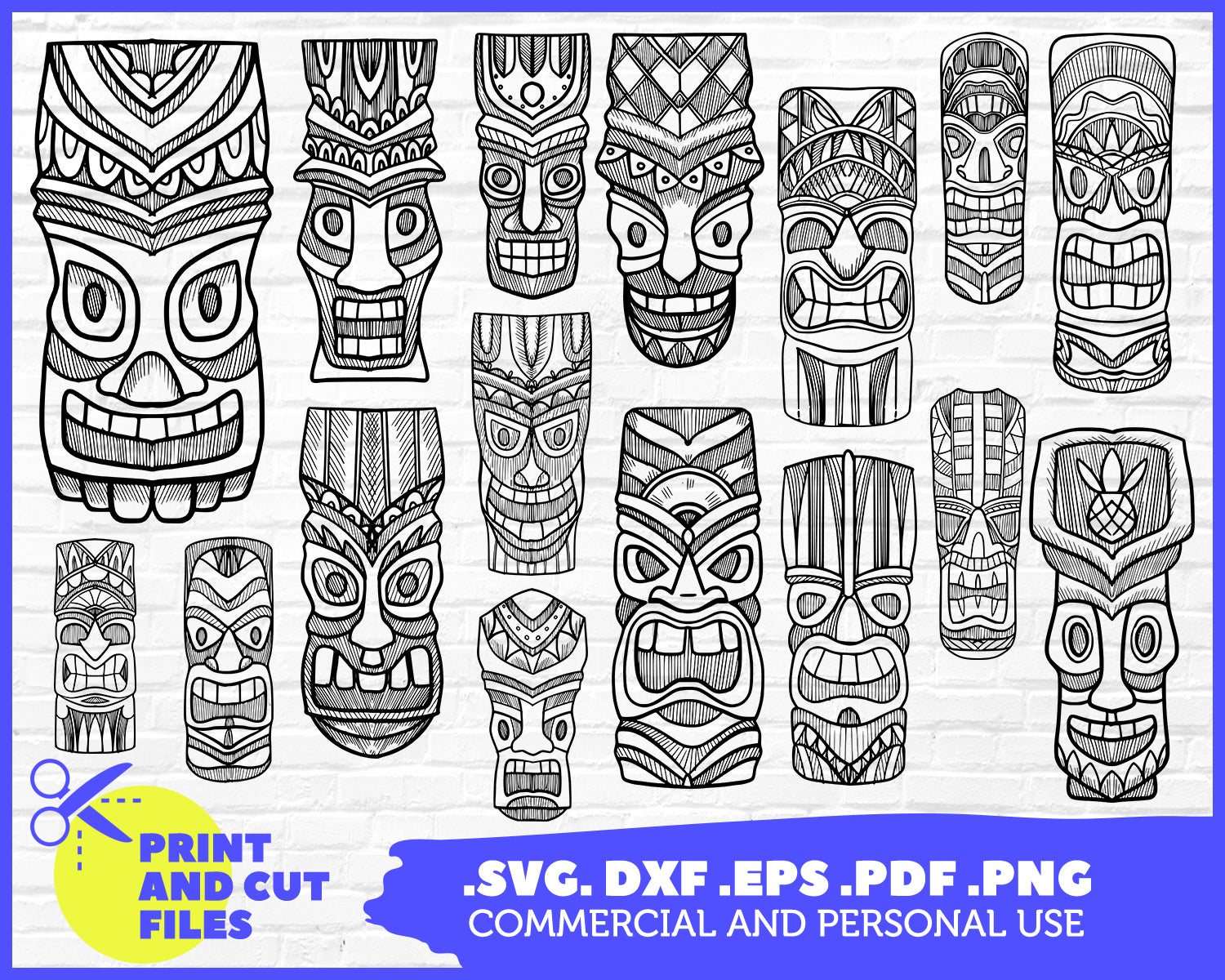 Download Tiki Svg Tiki Head Svg Tribal Svg Luau Svg Totem Tiki Mask Clipartic