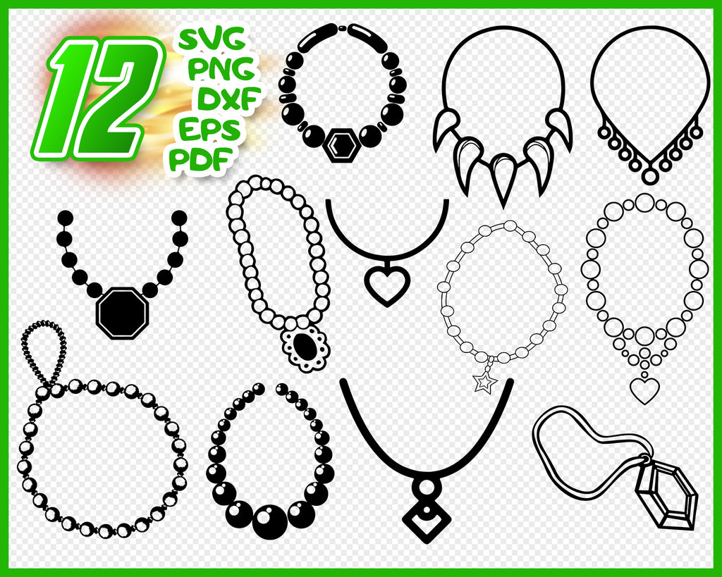 Download Necklaces Svg Baby Pearls Svg Princess Party Digital Silhouette Dec Clipartic