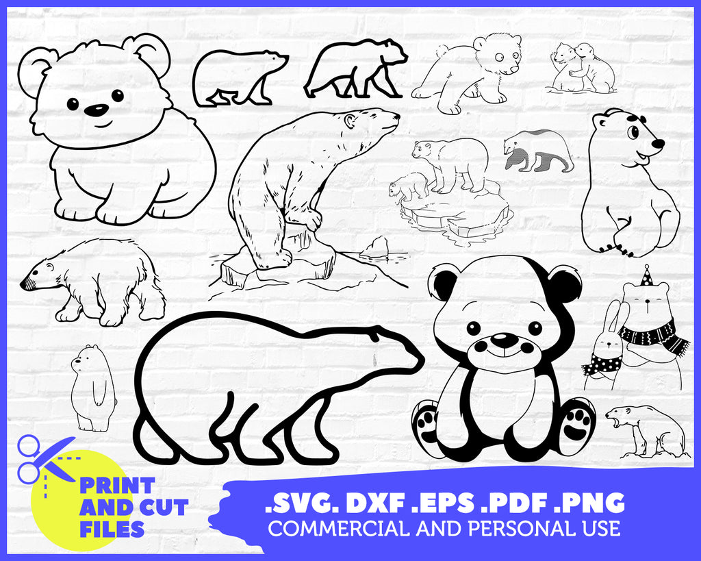 Download Polar Bear Svg Bundle Polar Bear Svg Polar Bear Clipart Cut Files F Clipartic