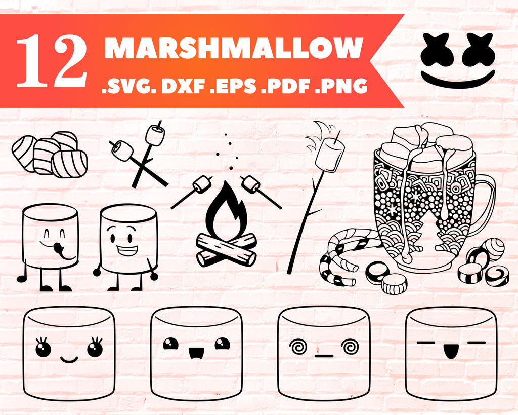 Download Marshmallow Svg Marshmallows Bundle Marshmallow Campfire Svg Hot C Clipartic