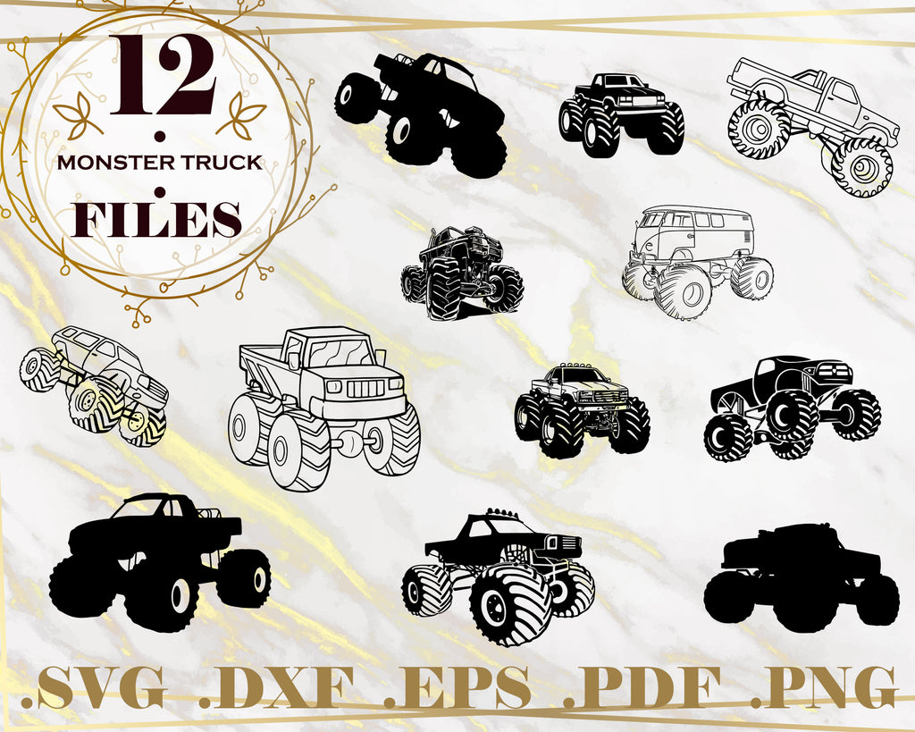 Monster Truck Svg Truck Vector Truck Svg Off Road Svg Vehicle Car Clipartic