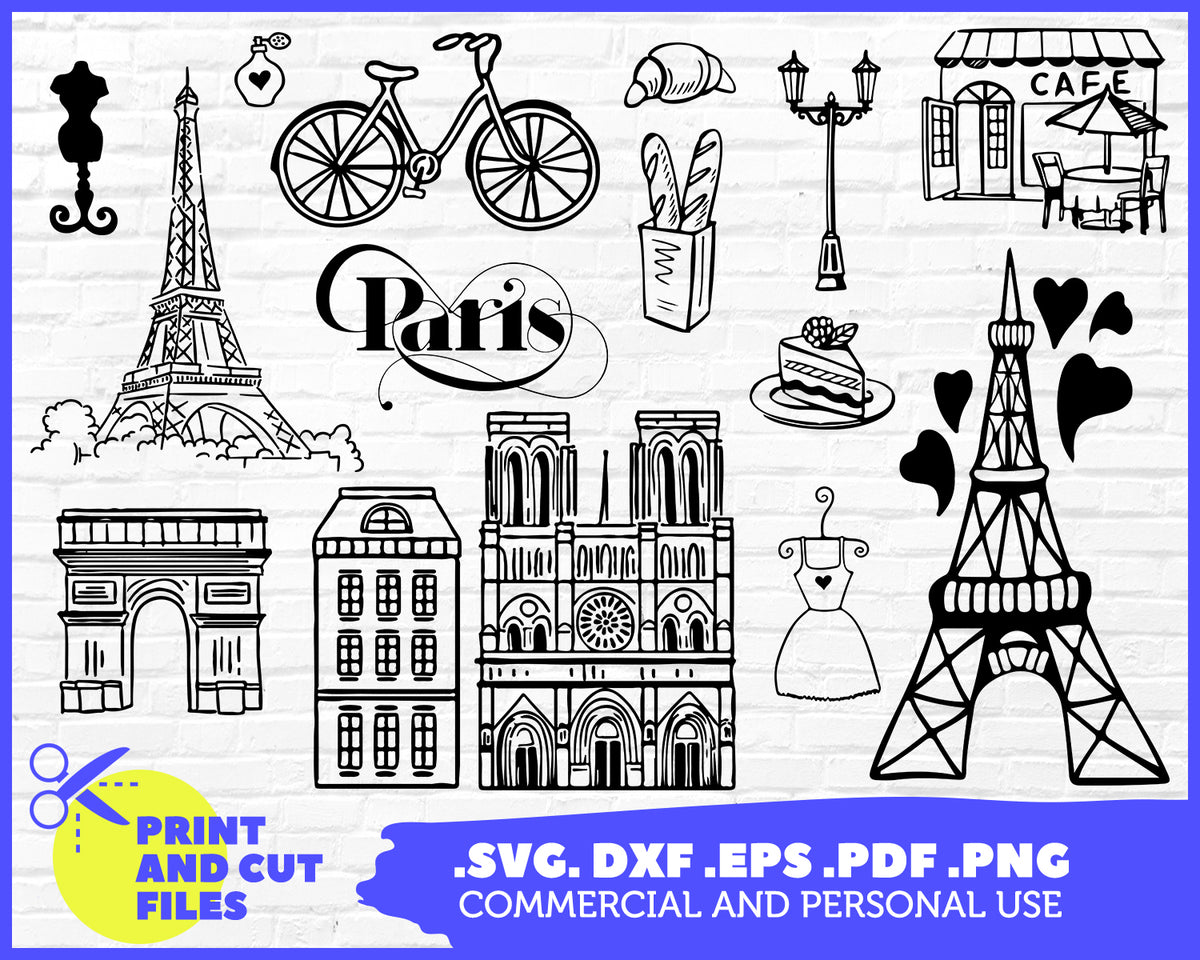 Download Paris SVG Bundle, France SVG bundle, Paris cut file, Paris ...