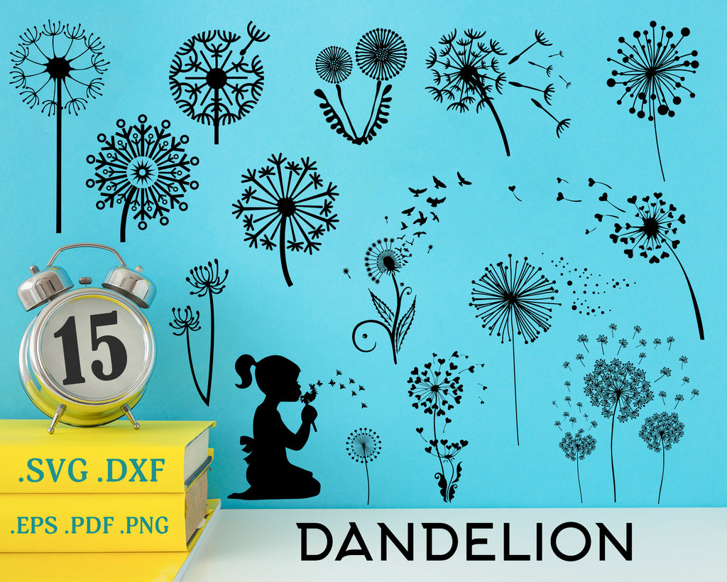 Download Dandelion Svg Cut Files Dandelion Cricut Files Dandelion Silhouett Clipartic