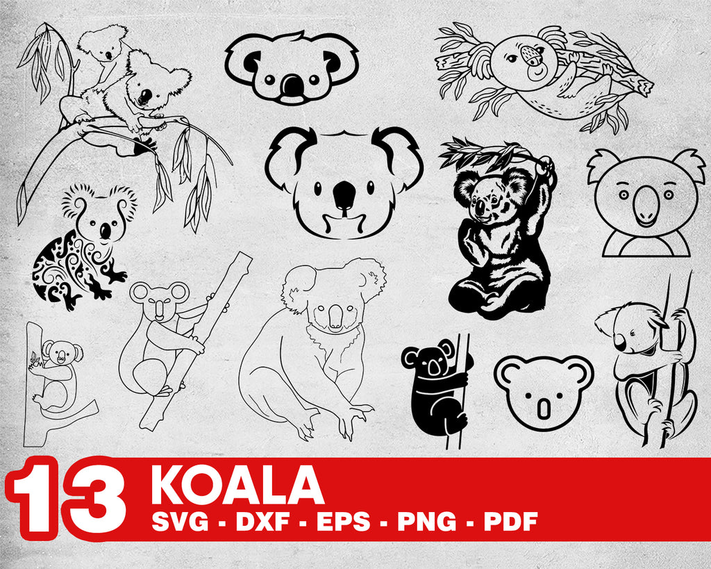 Koala Svg Koala Clipart Koala Bear Svg Koala Silhouette Koala Cut Clipartic