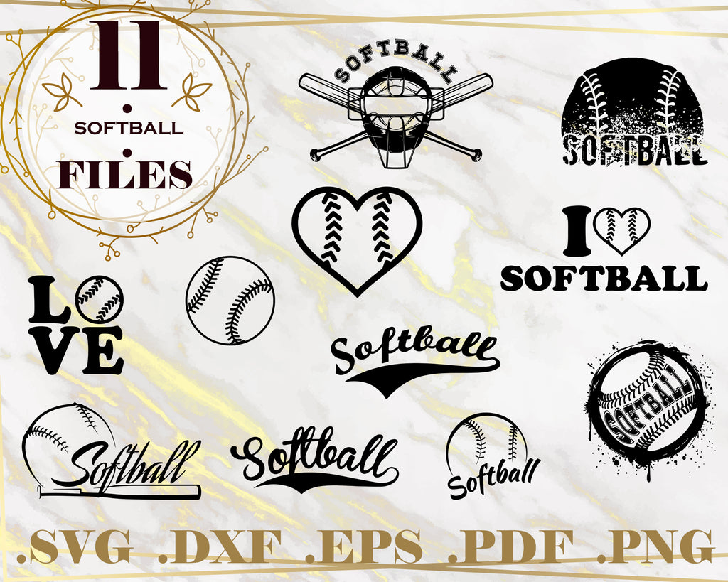 Softball Svg Softball Bundle Softball Clipart Softball Mom Svg Sof Clipartic