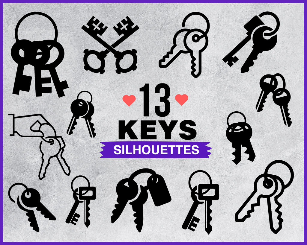 Download Keys Svg Key Clipart Lock Svg Key Silhouette Keys Svg Heart Key S Clipartic