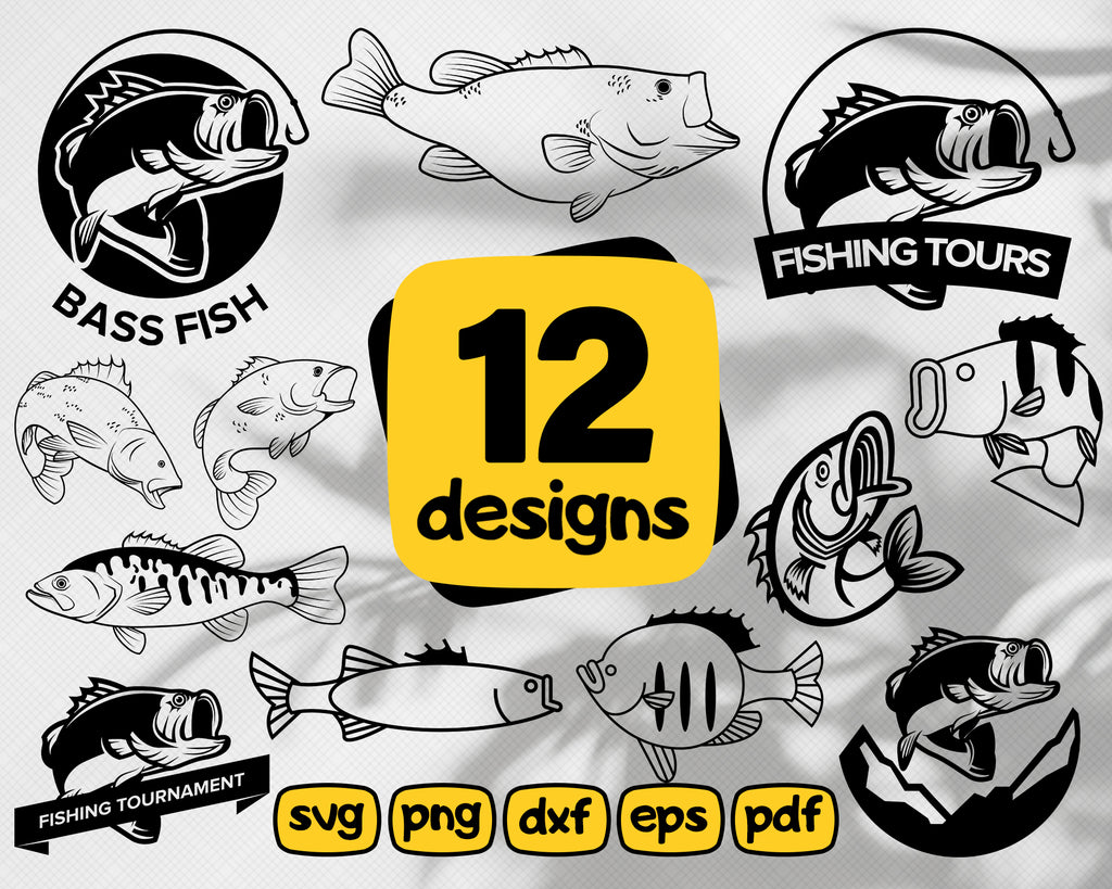 Download Bass Fish Svg Fish Svg For Cricut Silhouette Fish Silhouette Fis Clipartic