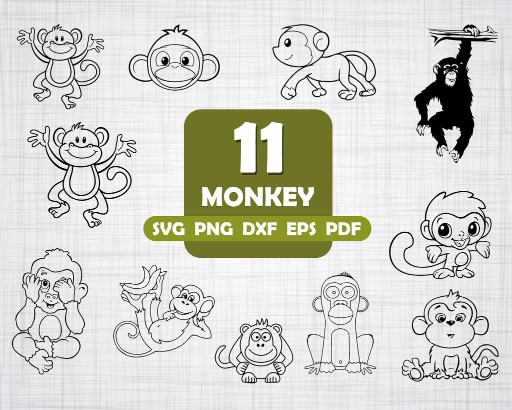 Download Monkey Svg Monkey Vector Files Animals Monkeys Svg Ape Svg Chimp Clipartic