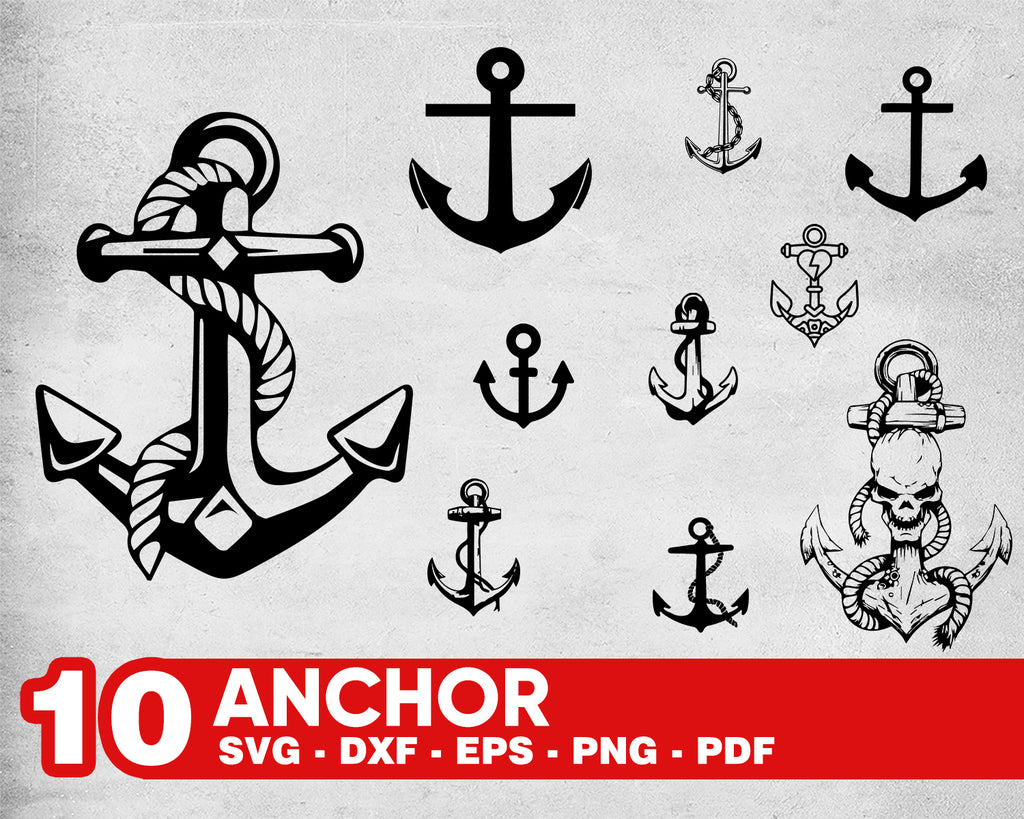 Download Anchor Svg Nautical Svg Ship Svg Waves Steering Wheel Silhouette Clipartic