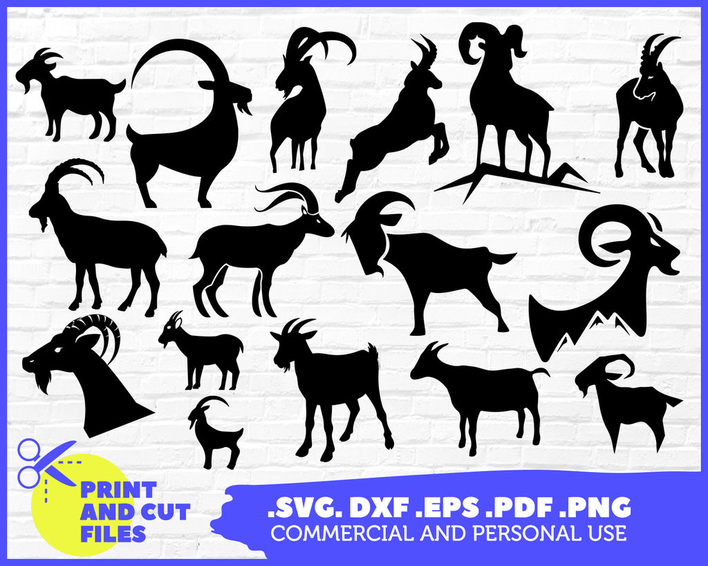 Download Goat Svg Cut File Animal Svg Goat Bundle Svg Goat Silhouette G Clipartic