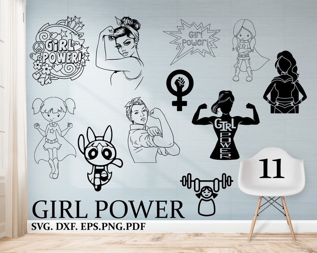 Download Girl Power Svg Strong Woman We Can Do It For Cricut For Silhouette Clipartic