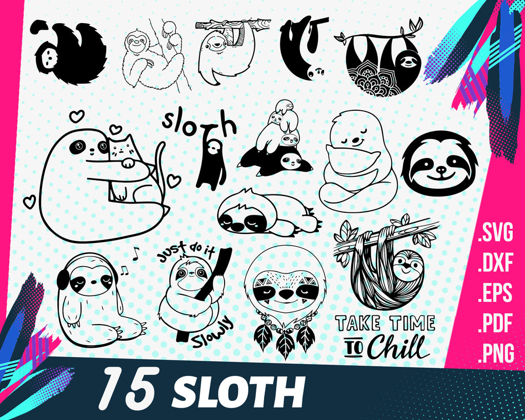 Sloth Svg Sleeping Sloth Svg Sloth Life Svg Baby Sloth Svg Cute Sl Clipartic