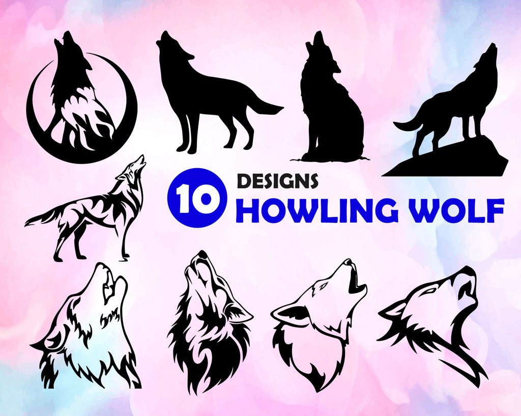 Download Howling svg, Wolf SVG / Howling Wolf SVG / Wolf Clipart ...
