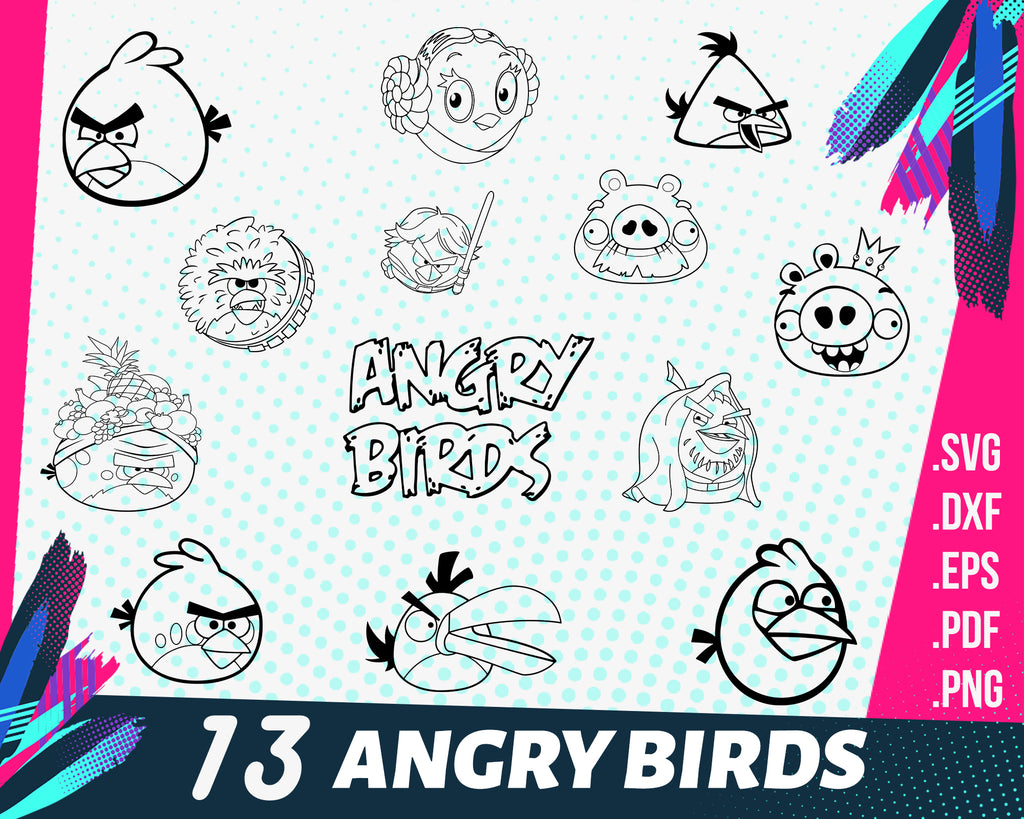 Download Angry Birds Svg Angry Birds Clipart Svg Png Eps Cricut Cutting File Clipartic