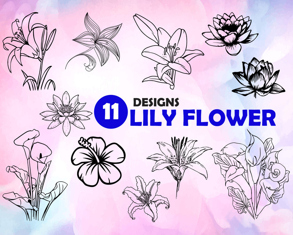 Download Lily Flower Svg Lily Svg Flowers Svg Lily Flower Svg Silhouette C Clipartic