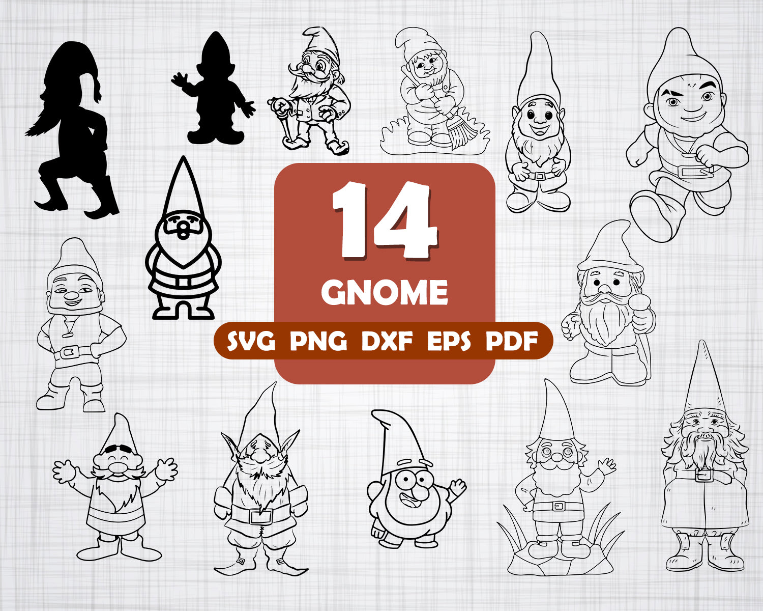 Download Clip Art Gnome Svg U2022 Christmas Gnome Sweet Gnome Dxf File U2022 Hand Drawn Xmas Clip Art Png Instant Download Art Collectibles