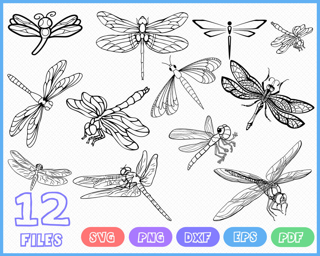 Dragonfly Svg Dragonfly Clipart Insect Svg Pattern Patterned Clipartic