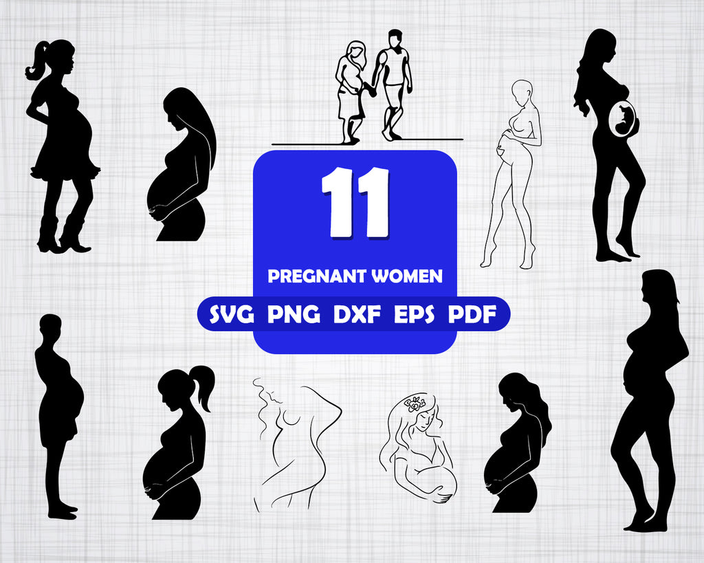 Download Pregnant Women Svg Pregnancy Silhouette Clipart Pregnant Woman Peop Clipartic