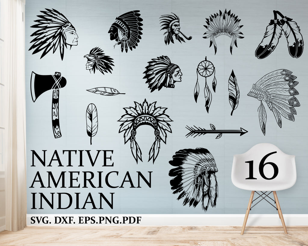 Download Native American Indian Svg Bundle Vector Images Silhouette Clip Art Clipartic