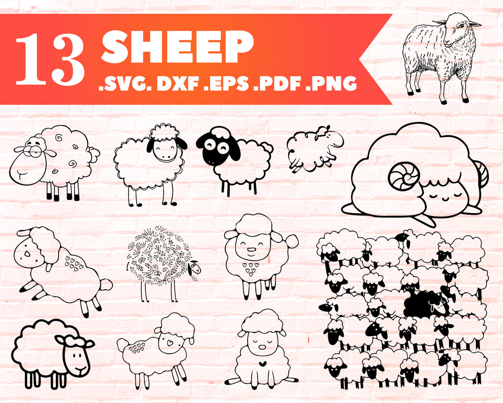 Download Sheep Svg Bundle Animals Svg Sheep Silhouette Sheep Vector Sheep C Clipartic