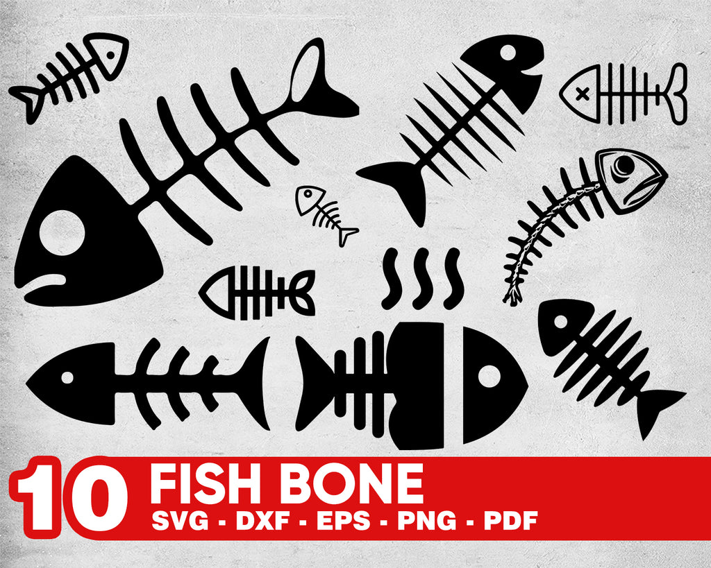 Download Fish Skeleton Svg Fish Bone Svg Piranha Svg Fish Svg Fish Skul Clipartic