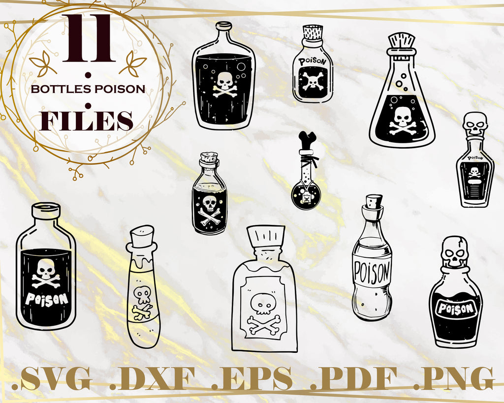 Download Bottles Poison Svg Halloween Svg Glass Bottle Svg Cut File T Shirt Clipartic