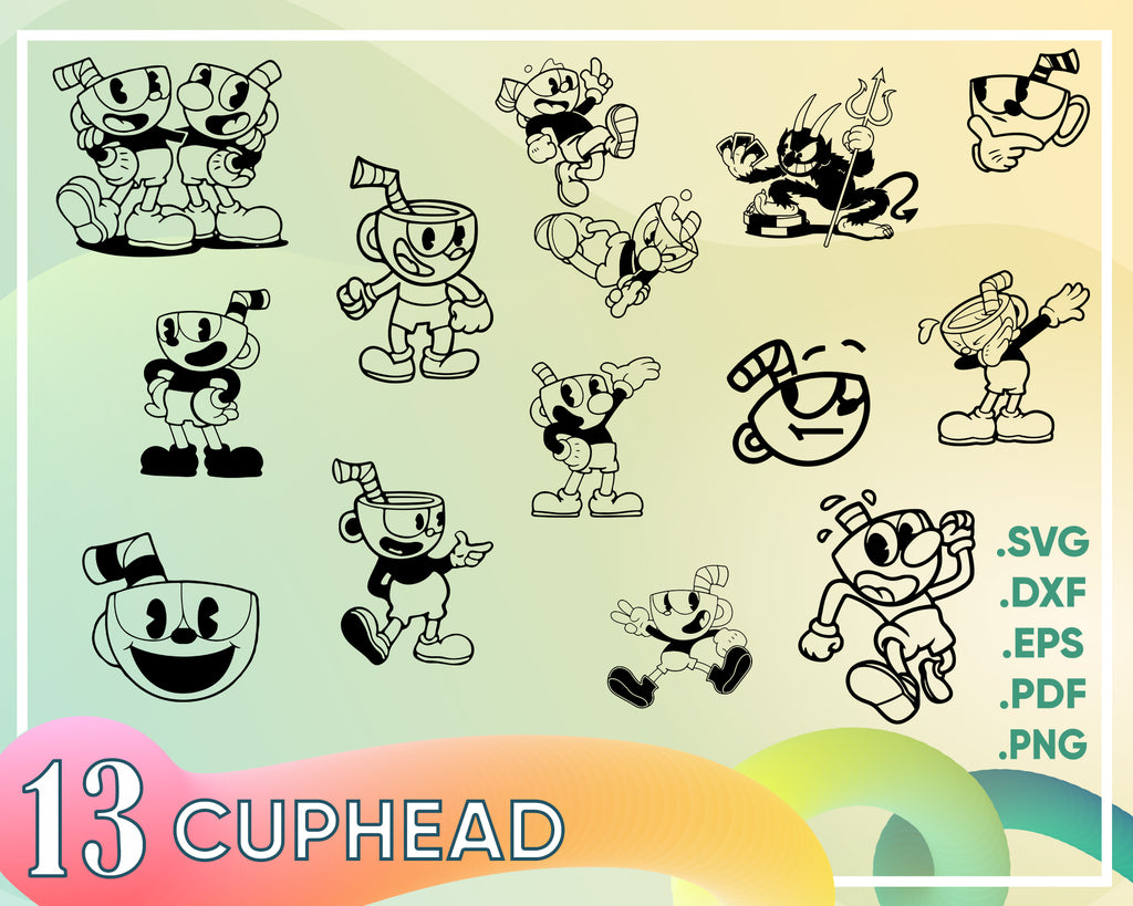 Download Cuphead Svg Cuphead Svgs 24 Cuphead Svg Dxf Files For Silhouette Clipartic