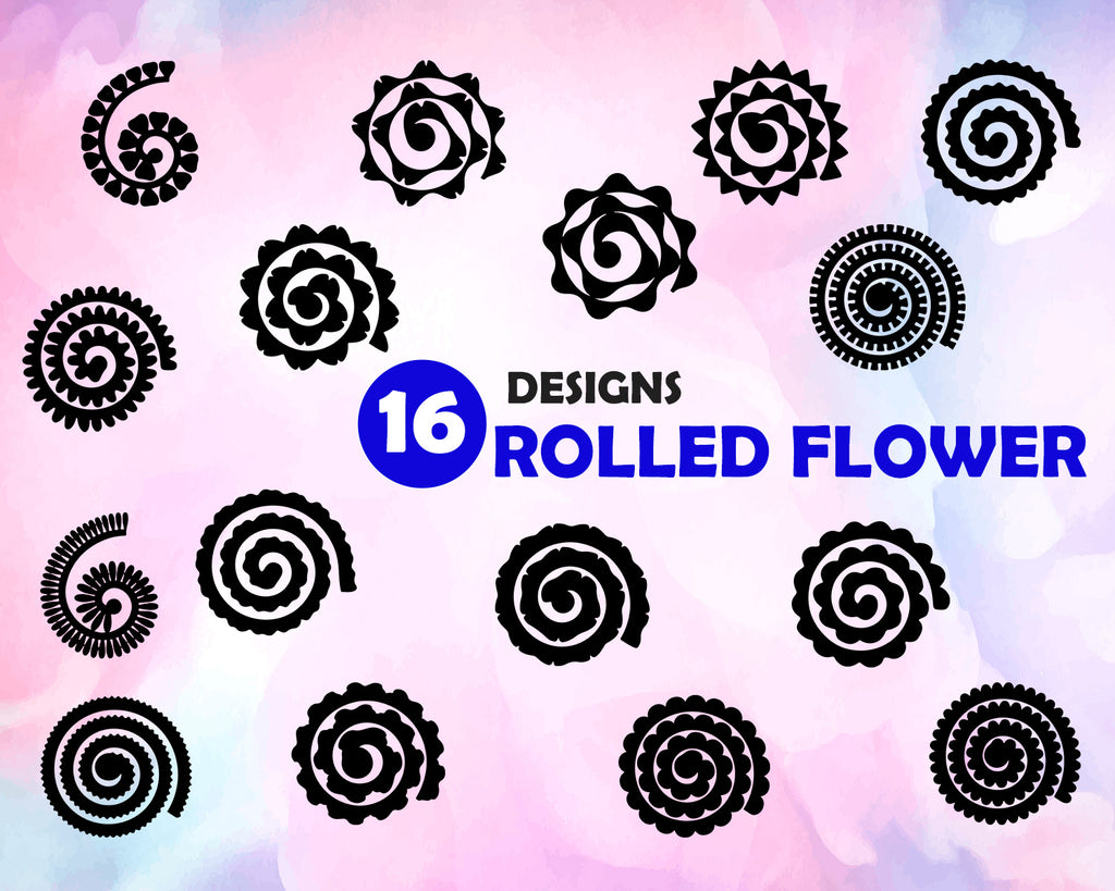Rolled flowers svg, Rolled flower svg, 3d flower svg ...